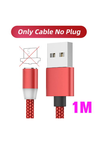 Choice Only 1M Red Cable McGiLLon Magnetic Cable Micro USB Type C Fast Chargi...