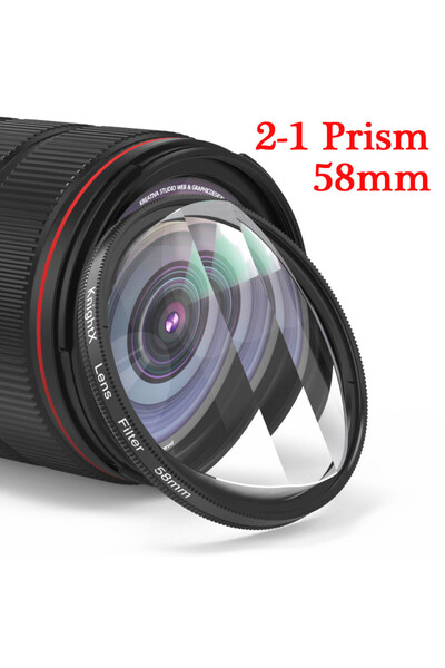 Choice موشور 58 مم 2-1، فلتر موشور للكاميرا، موشور مقسم، موشور كاليدو، 52 مم،...