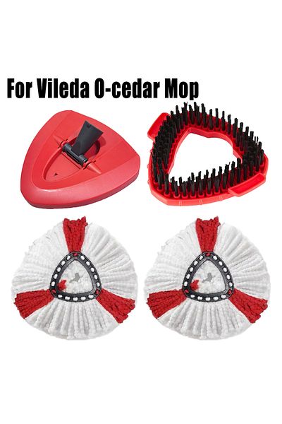 Choice 4 pcs Mop Head Replacement for O-cedar and Vileda EasyWring 1 Tank System Washable Mop Pad Reusable