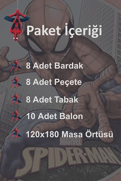 Cansüs Σετ γιορτής με θέμα τον Spiderman