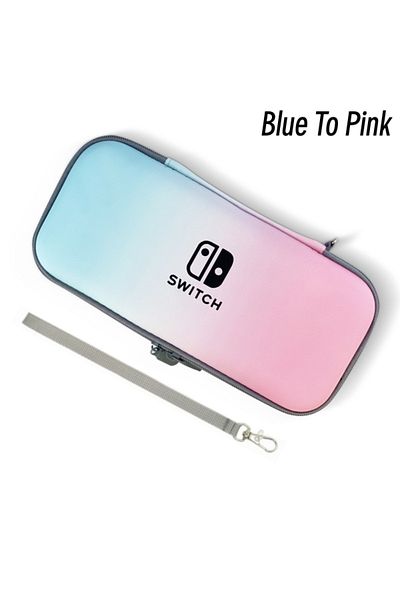Choice Blue To Pink Gradient Color Protective Carrying Case For Ns Switch For Switch Oled Storage Bag Porta