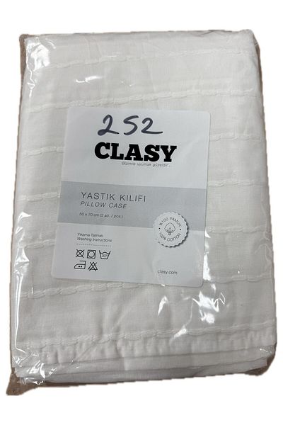 Clasy Μαξιλαροθήκη Ranforce Melkor 2 Τεμάχια Λευκή