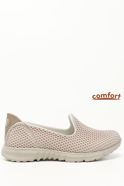 GÖNDERİ(R) Γυναικεία/Κορίτσια Μπεζ Πλεκτά Άνετα Αθλητικά Παπούτσια με Memory ...