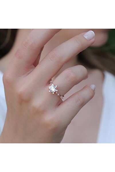 Necati Gün Lotus Çiçeği Rose Gold Kaplama Gümüş Yüzük