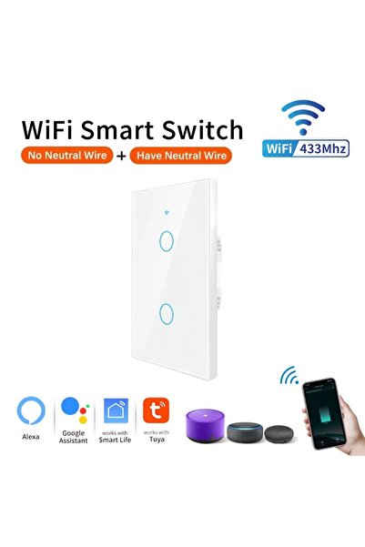 choice2 مفتاح واي فاي ثنائي النطاق AMMTOO Tuya WiFi Smart Light Switch US 120...