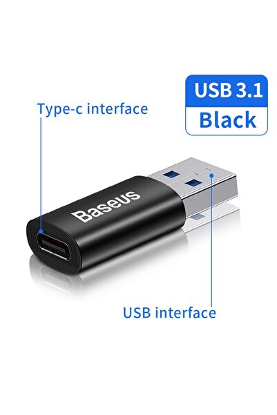 Baseus USB 3.1 USB to TypeC USB OTG Data Transfer Adapter Type C Female to USB Male Converter Fast C