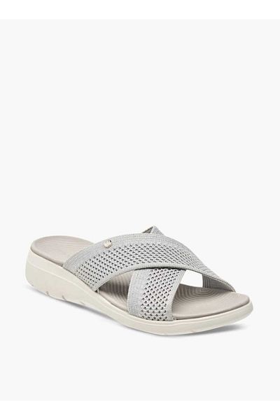 Flora Bella by Shoexpress Flora Bella Textured Slip-On Cross Strap Sandal