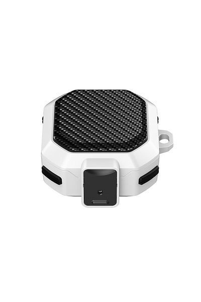 Choice White Carbon Fiber Switch Lock Earphone Case For Samsung Galaxy Buds 2 Pro FE Live Cover Full Protec