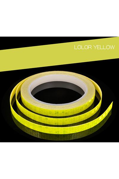 Choice Yellow 800cm Car Reflective Stickers Motorcycle Bicycle Reflector Safety Warning Rim Decal Tape Car