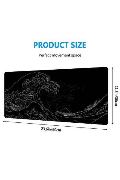 Choice Waves-1 Mouse Pad Desk Pad Mouse Mat Desk MatComputer Keyboard Desk Mat Desk Pad with Non-Slip Base