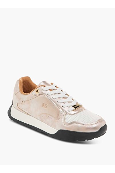ELLE Women's Panelled Sneakers with Lace-Up Closure
