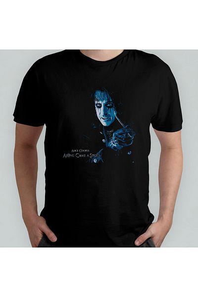 Pixxa Μπλουζάκι Alice Cooper Crew Neck 100% βαμβακερό - Μοντέλο 1