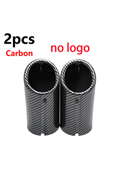 Choice قطعتان من غطاء طرف كاتم صوت أنبوب عادم السيارة باللون الأسود الكربوني ...
