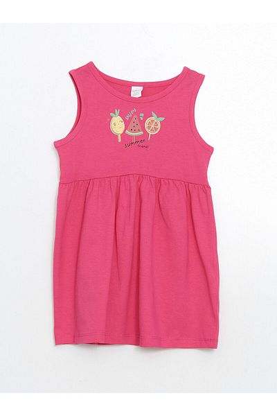 LC Waikiki Crew Neck Floral Girl's Dress