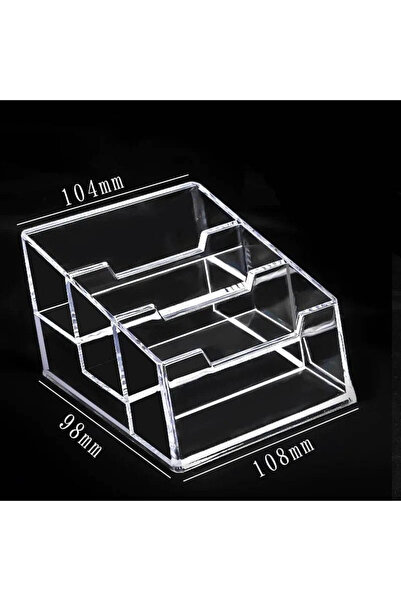 Choice ثلاث شبكات G1537C 1 قطعة صندوق تخزين رفوف مكتب شفاف من الأكريليك البلا...