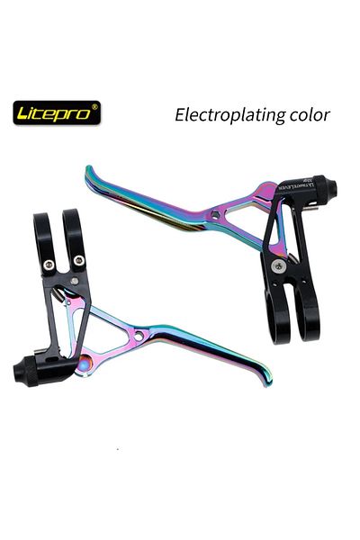Choice Rainbow Lp Litepro Folding Bicycle Brake Lever Ultralight Cnc 64g Folding Bike Road Bike Small Wheel