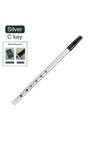 choice2 C Key Silver Miwayer Authentic Irish Whistle Flute C/D Key Tin Penny ...