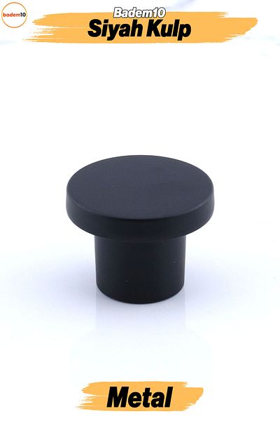 Badem10 Buton de mâner negru Feniculă Mobilier cu o singură șurub Sertar de bucătărie Dulap dulap Mâner de metal
