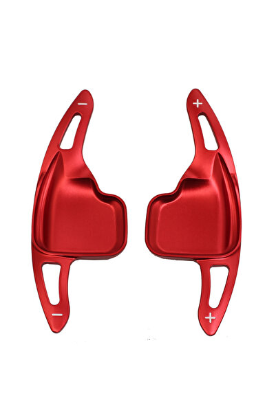 Cherk زوج أحمر من ذراع تغيير السرعات لعجلة القيادة للسيارة من الألومنيوم لسيا...