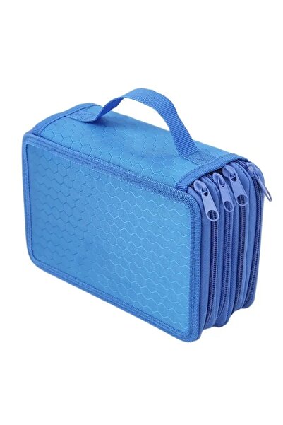 Choice حافظة أقلام زرقاء اللون، 72 فتحة لتنظيم أقلام الرصاص، حقيبة أقلام قماش...