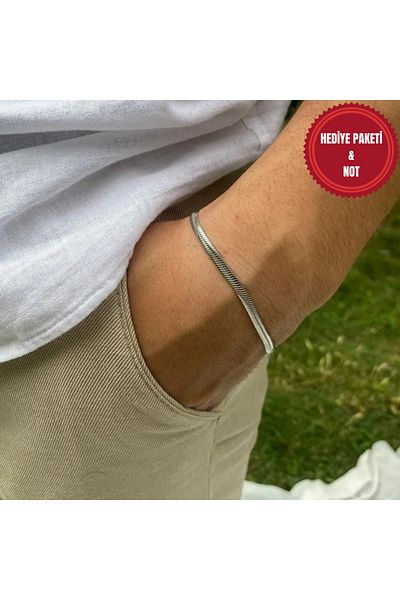 MUUN STORE Steel Italian Bracelet - Modern Design, Durable and Stylish Bracelet, Gift for Both Men and Women