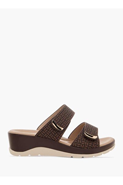 Flora Bella by Shoexpress Flora Bella Monogram Print Slip-On Comfort Sandals