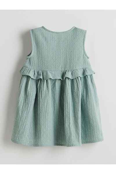 LC Waikiki Front Button Muslin Girl's Dress