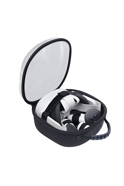 Choice Black Clear Hard Carrying Case Compatible with Oculus Meta Quest 3S/Quest 3/Quest 2 VR Headset and T