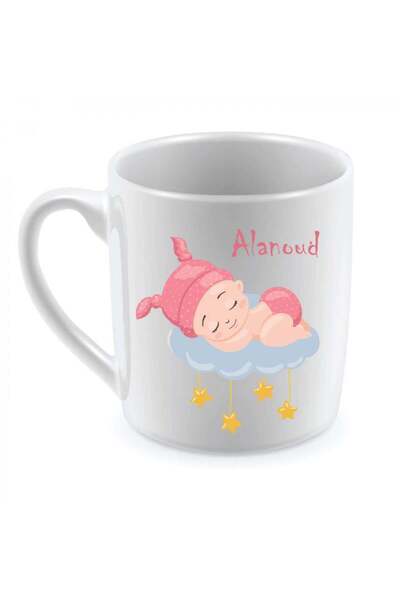 Be Care A tea cup with a sleeping baby girl's design, named Al Anoud