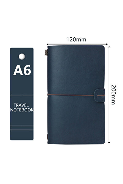 Choice Navy Blue Retro Leather Strap Creative Hand Ledger Creative Multifunct...