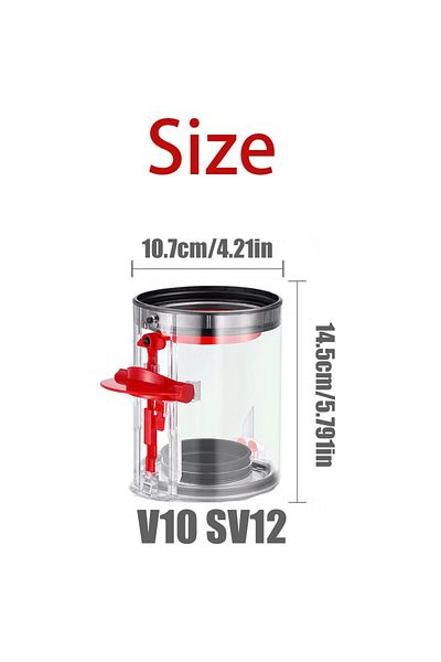 Choice Small Bin Upgraded Dust bin Replacement for Dyson V10 SV12 Vacuum Cleaner,Small and Large Canister F