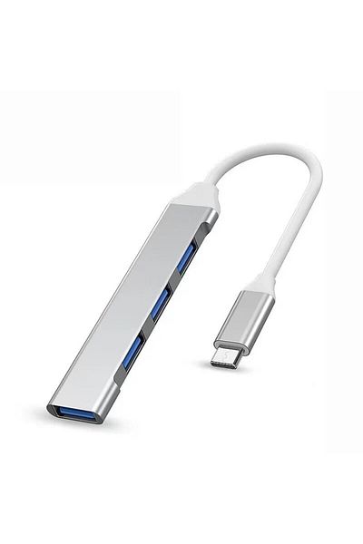 Choice Silver Boost Your Productivity with This 4-in-1 USB C Hub - Compatible with MacBook, Mac Pro, Mac Mi