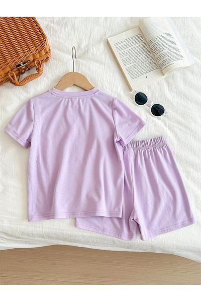 Keywest Girl's Floral Printed T-Shirt Shorts Bottom Top Children's Set