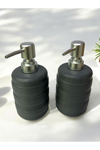 UCR HOME 4122 Μεταλλικός Στρογγυλός Διανομέας Υγρού Σαπουνιού για Πάγκο Μπάνιου Νεροχύτη Κουζίνας Δοχείο σαπουνιού 2 τμχ