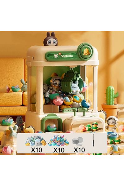 Choice 23.6x18.5x33 green Doll Machine Kids Coin Operated Play Game Mini Claw Catch Toy Crane Machines Musi