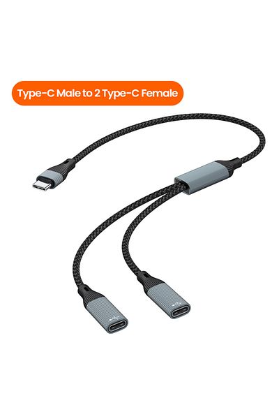 Choice Type C to 2 Type C USB Type C HUB Multiple Splitter Adapter OTG Data Transfer 3/2 Port USB Power Cha