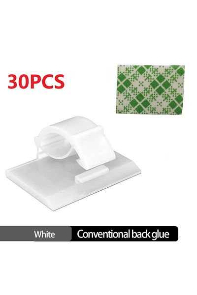 Choice 30pcs White 30pcs Cable Organizer Clips Cord Holder Desktop Workstation Wire Manager Usb Charging Da