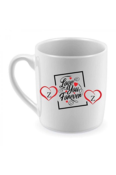 Be Care A double-sided tea mug with the letters Z & Z printed on it in Englis...