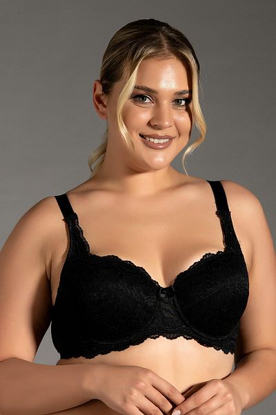 cotonhause Sutien negru cu sârmă, fără suport, pentru femei C2T4N0O843