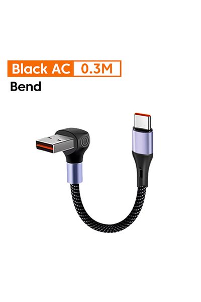 Choice Elbow A to C 0.3M 0.15/0.3M Short Cable 66W USB A/ USB C to Type C Fast Charging Cable Elbow Portabl