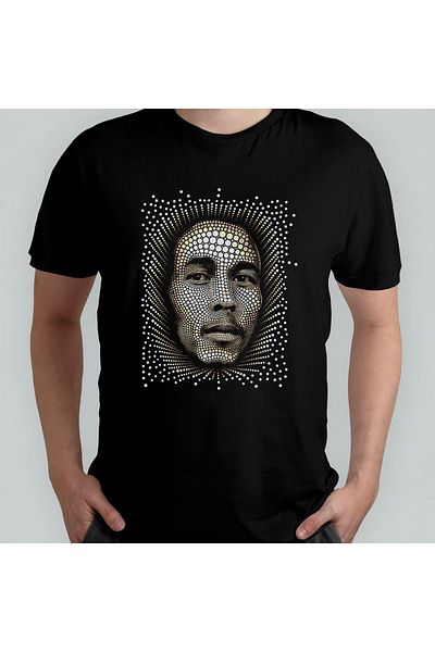 Pixxa Μπλουζάκι Bob Marley Crew Neck 100% βαμβακερό - Μοντέλο 1