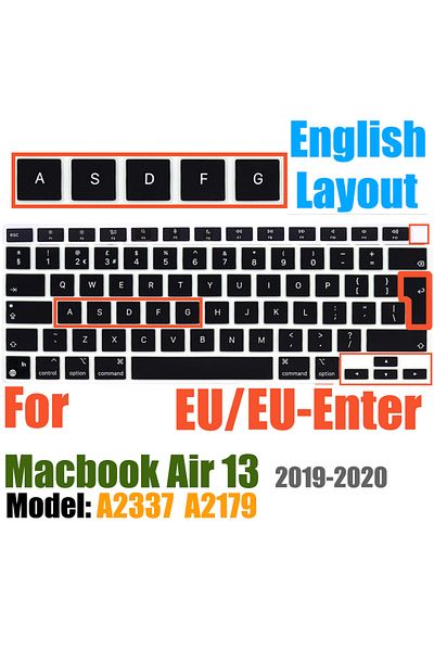 Choice EU Egnlish A2337 Keyboard Cover For MacBook Air 13 inch 2022 2021 2020 Release A2337 M1 A2179 with T