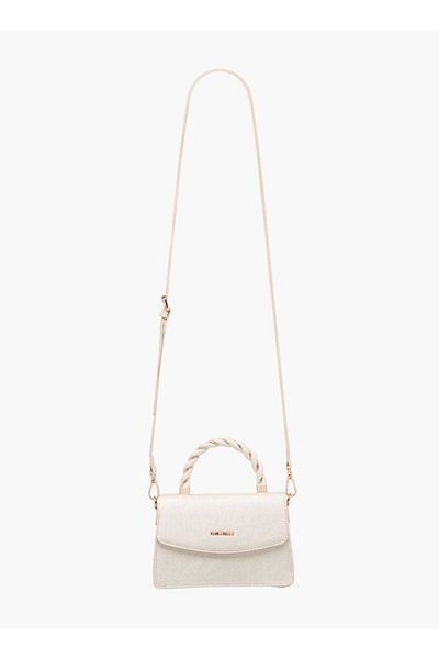 Flora Bella by Shoexpress Flora Bella Textured Satchel Bag with Handle and Chain Strap