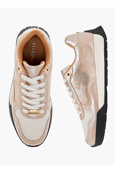 ELLE Women's Panelled Sneakers with Lace-Up Closure