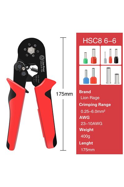Choice HSC8 6-6 Tubular Terminal Crimping Pliers HSC8 6-6 Crimper Wire Mini Ferrule Crimper Tools Household