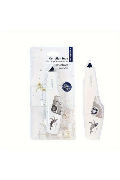 Choice White KHINSUN School Correction Tape with Refill Pen Style White Out Corrector Easy Replaceable Corr