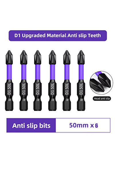 Choice5 6 Pcs 50mm 6PC Upgraded High Hardness And Strong Magnetic Bit 25/65/7...