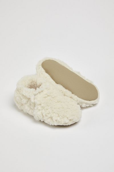 BabyZilla Teddy Baby Booties, Non-Slip Sole, Home Nursery Shoes, Organic Cotton Lining, Home Boot Slippers