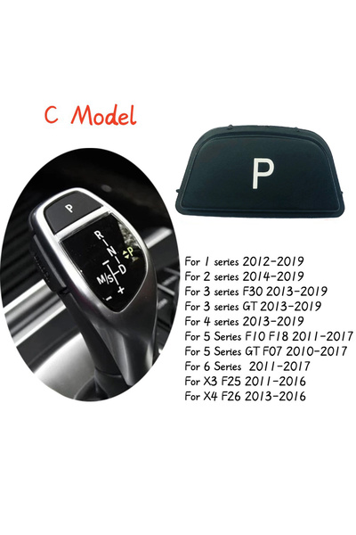 Choice غطاء مفتاح مقبض ناقل الحركة من مادة ABS باللون الأسود غير اللامع لسيارة طراز C مناسب لسلسلة BMW 1 2 3 5 6