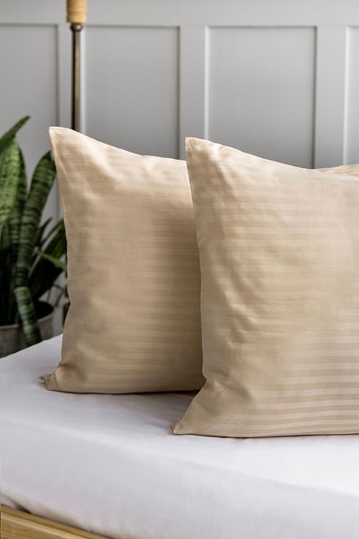 Zadetex Striped Satin Pillowcase Set 2 Pieces 50X70Cm